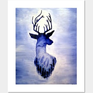 Winter Stag Posters and Art